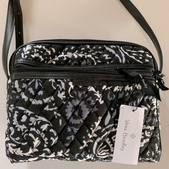 Vera Bradley Paisley Noir Trimmed Crossbody Bag - Picture 2 of 12